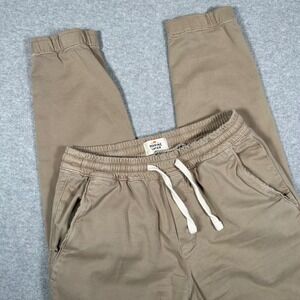 Marine Layer Jogger Pants Mens Small Beige Saturday Drawstring Khaki Drawstring